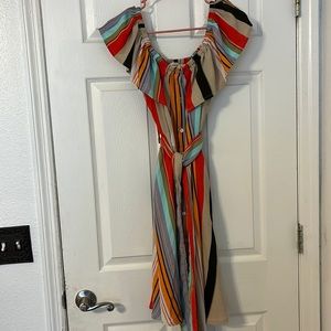 Vibrant Multicolor Striped Dress